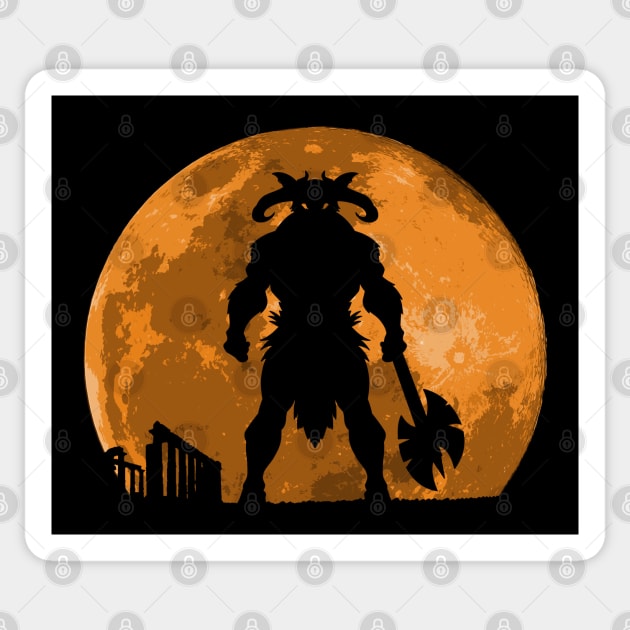 Minotaur Moon Sticker by nickbeta